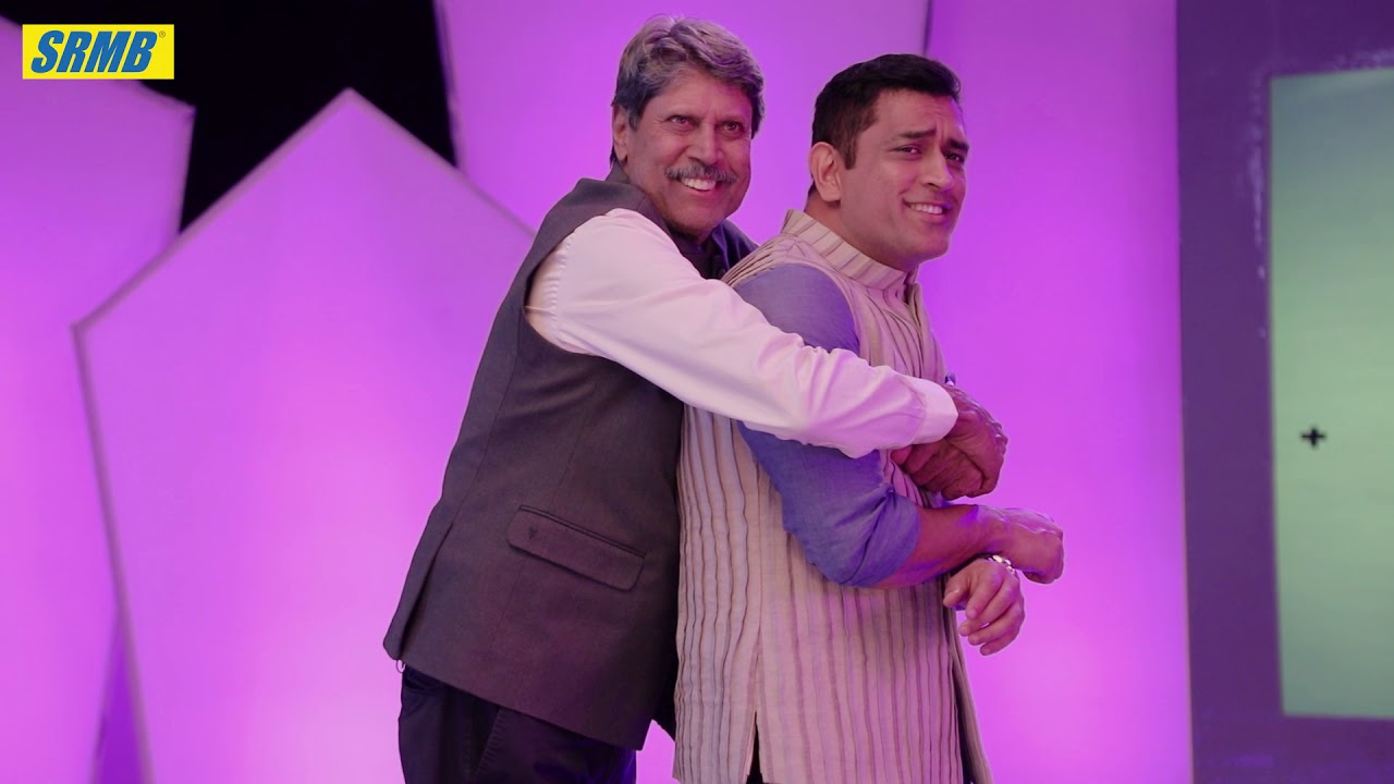 SRMB WINGRIP TMT Behind the Scenes shoot with MS Dhoni and Kapil Dev