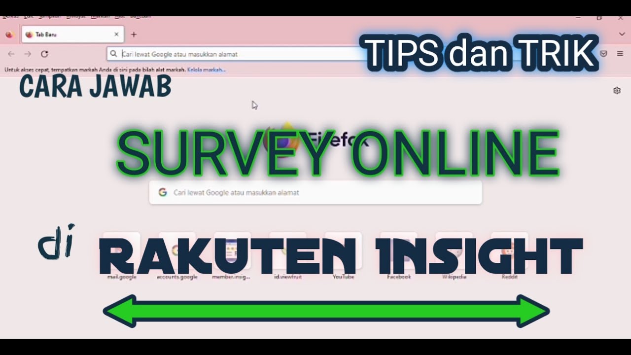 Cara jawab survey rakuten insight tips dan trik