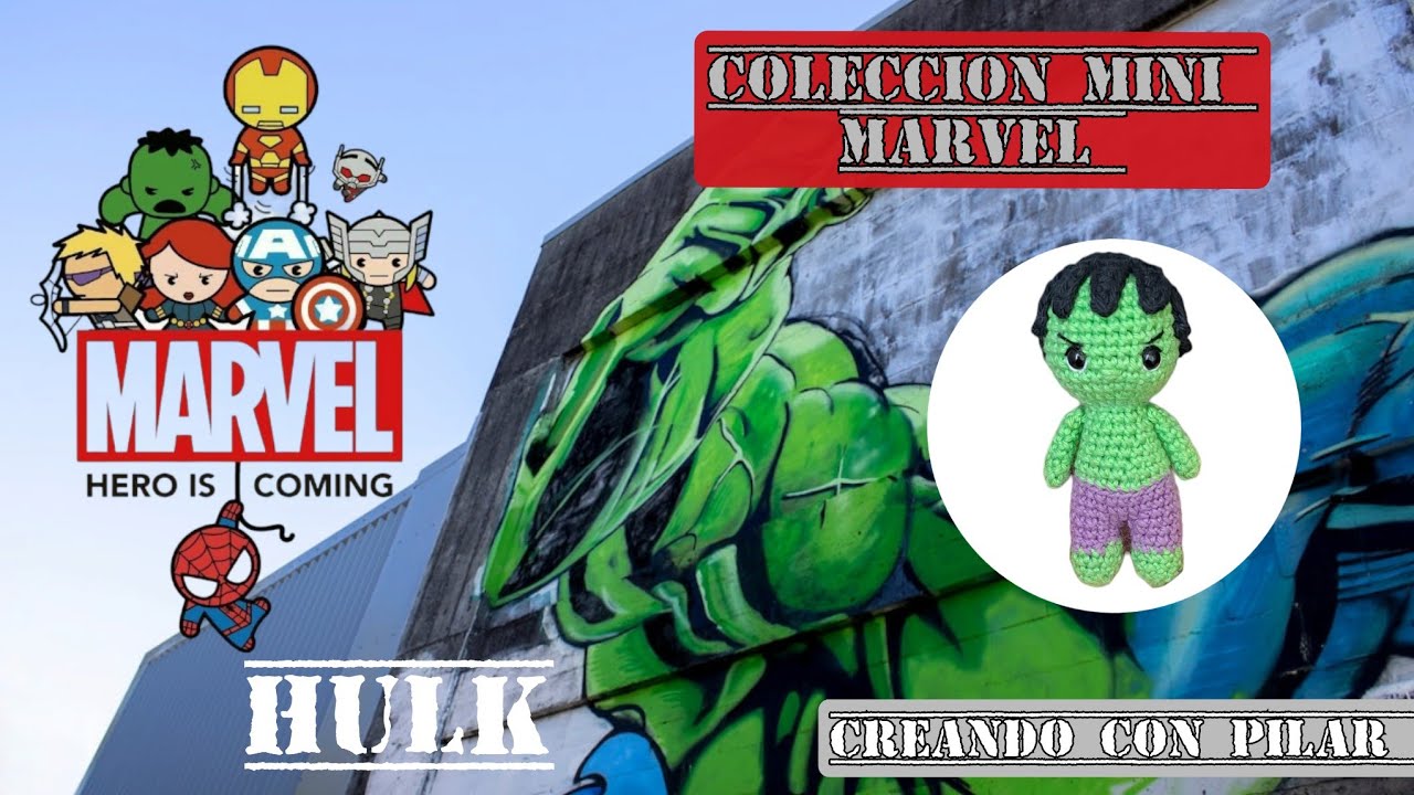 HULK AMIGURUMI - CROCHET ( COLECCION MINI MARVEL).