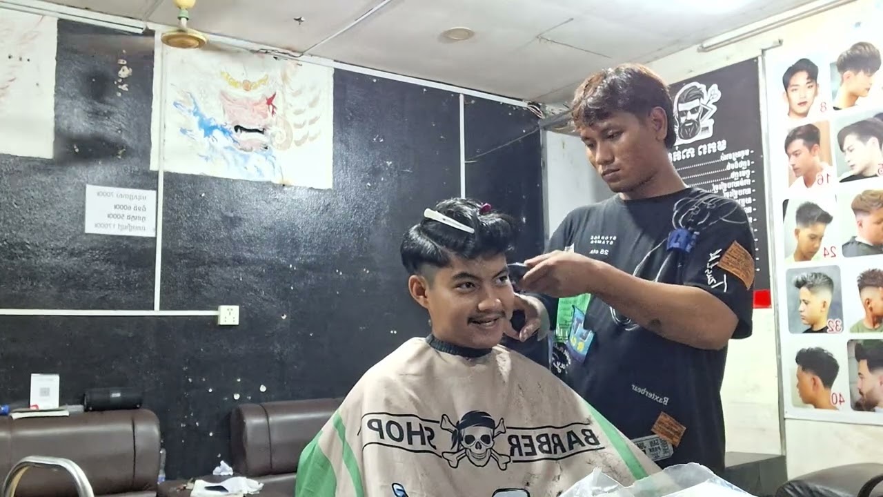 #មករាកាត់សក់ផ្សាដើមក្រឡាញ់#barbershop #howtocutcurlyhair #hairstyle #barbershop #barberlove 