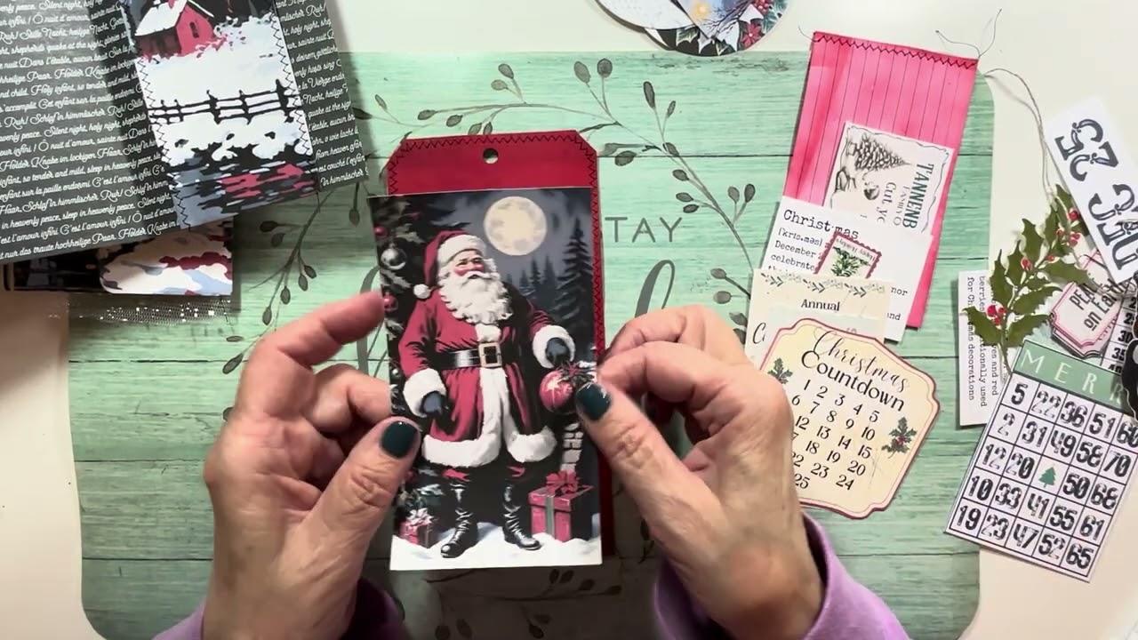 Рождественский журнал TN № 1. Набор для рисования на Рождество @craftycat7212. Часть 4 и финальны...