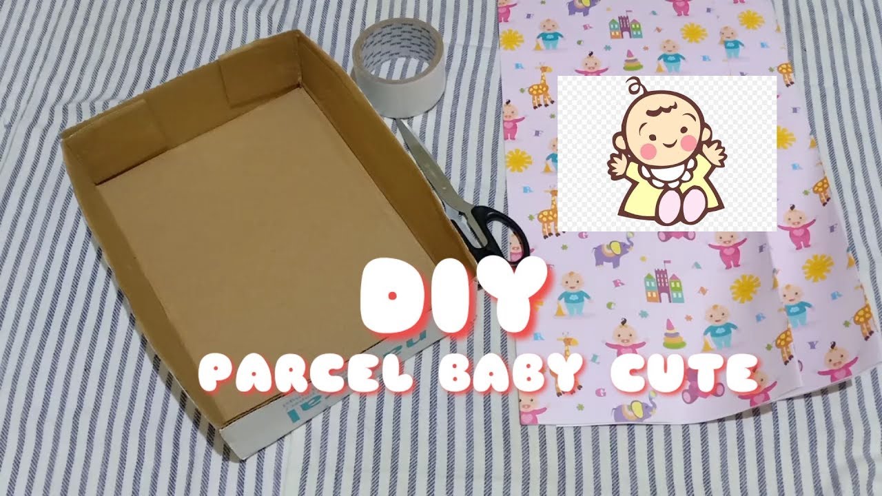 DIY Parsel Bayi - Tutorial Membuat Kado Baby Bentuk Parcel dari Kardus Karton Tak Terpakai - Recycle