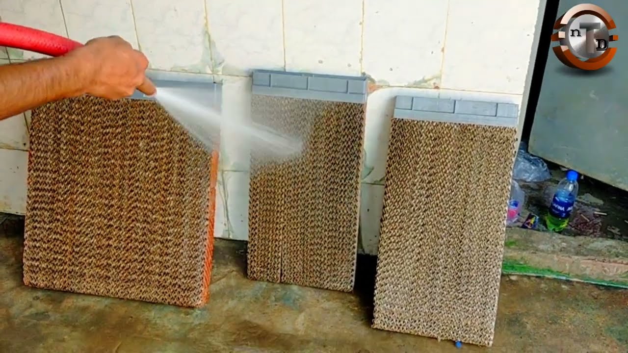 Cleaning Cooler Pad With Chemical || Cooling pad washing || Air Cooler Pad Washing || Think N Do
