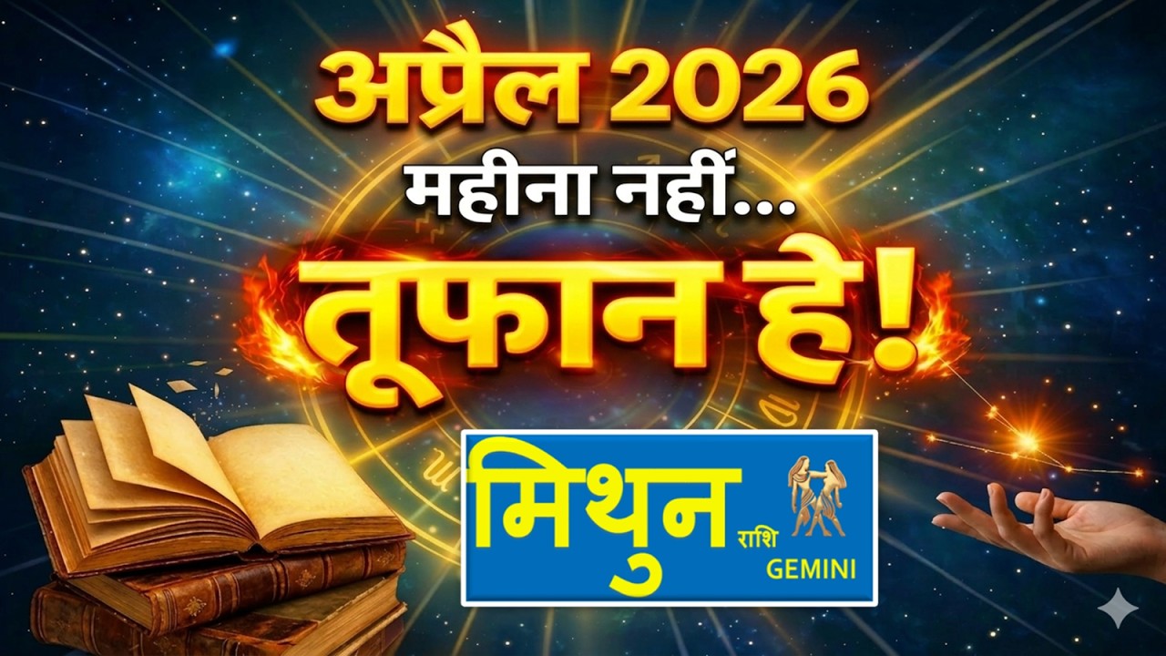 मिथुन राशि: अप्रैल 2026 में अचानक होगी बड़ी-बड़ी घटनाएं! अब किस्मत चमकेगी ♊