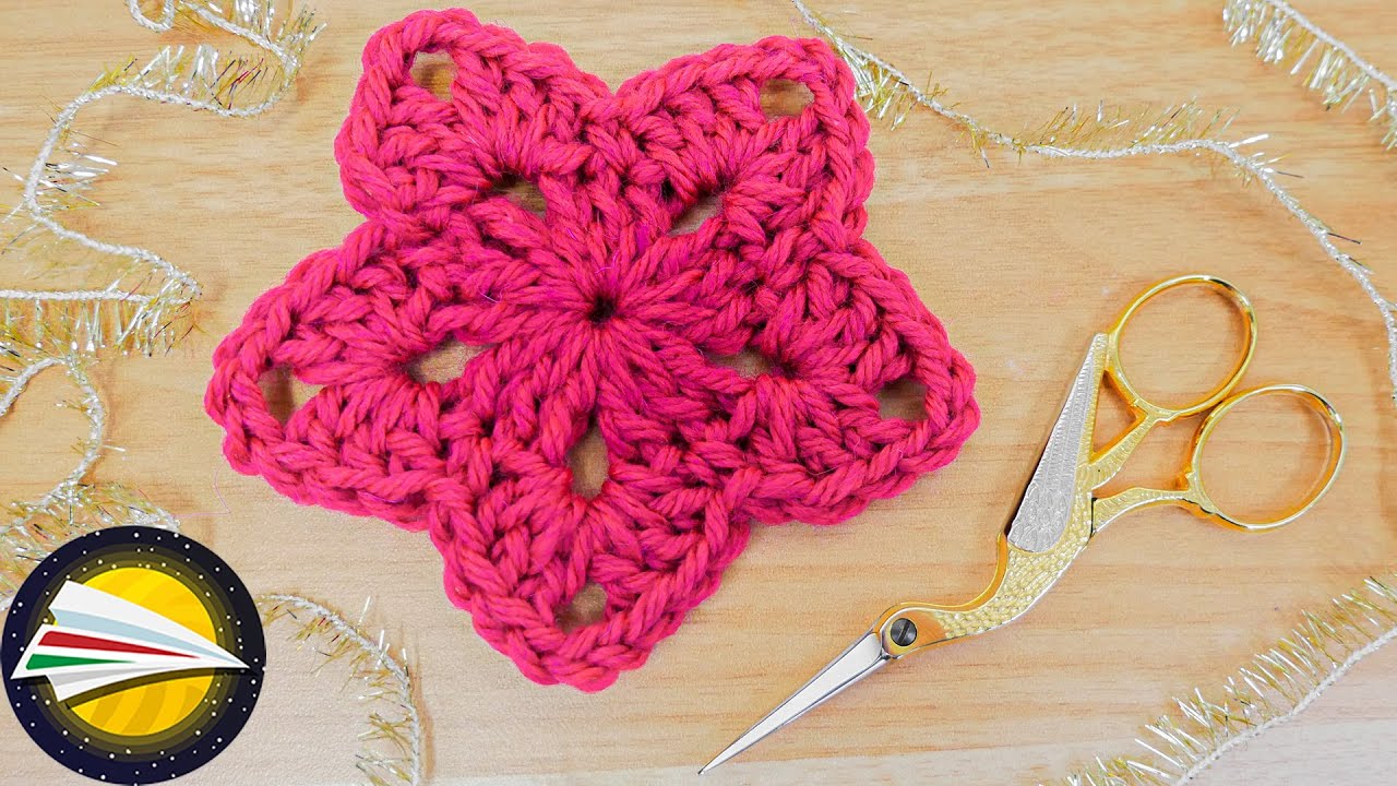 Horgolás | aranyos karácsonyi csillag nagyi négyzet stílusban | horgolt csillag karácsonyra