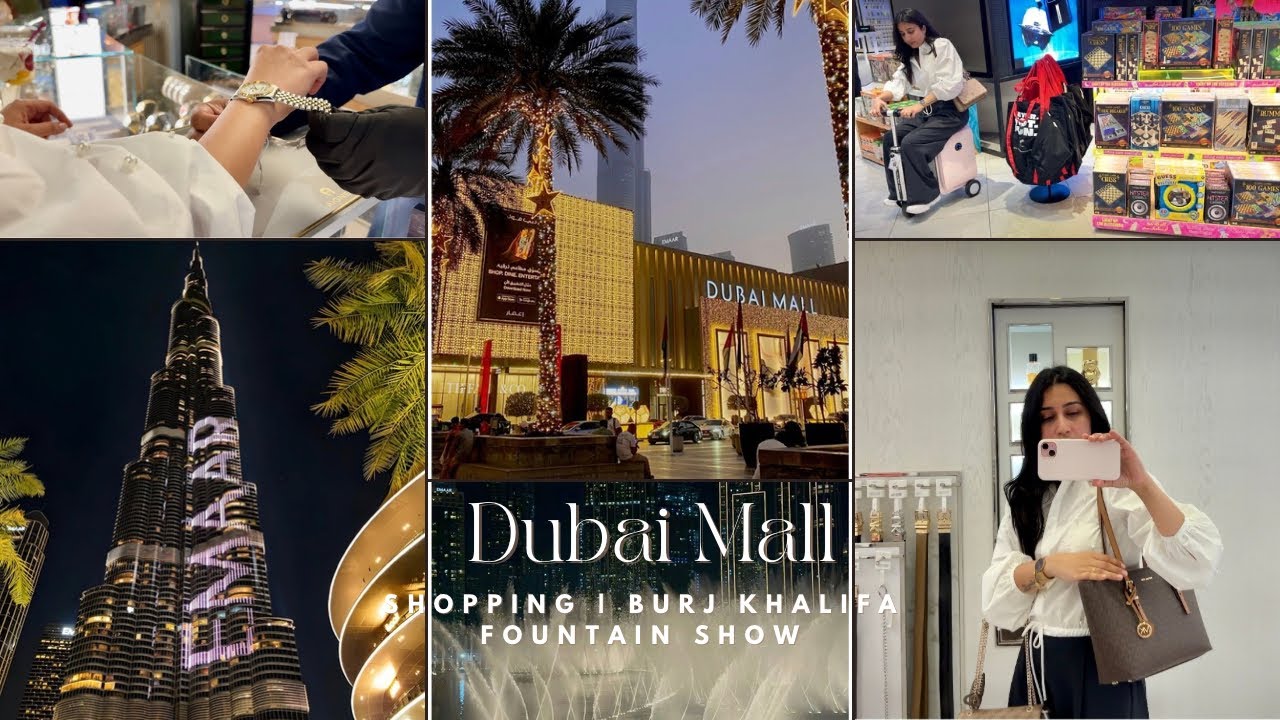 Dubai Mall & Burj Khalifa Fountain Show Vlog | Magical Dubai Night ✨ | Travel Vlog Dubai 🇦🇪