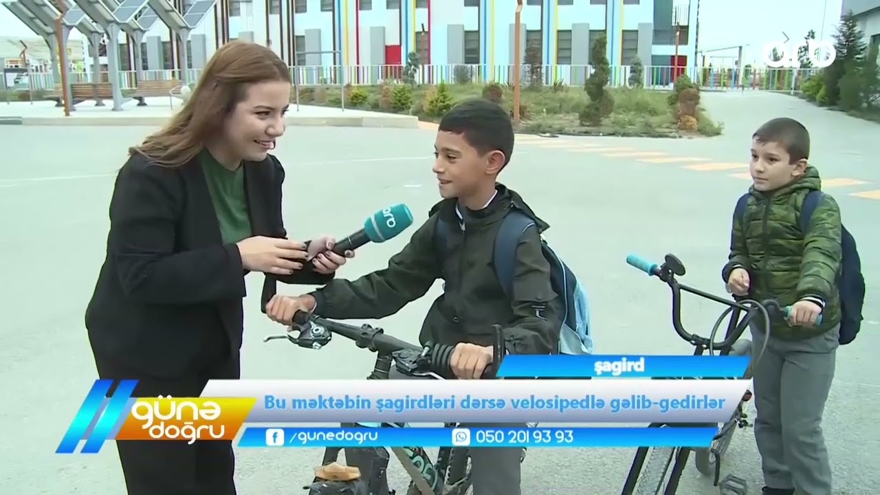 Günə doğru | Bu məktəbin şagirdləri dərsə velosipedlə gəlib-gedirlər