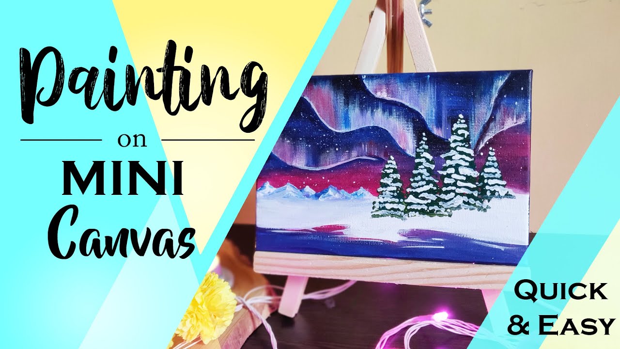 Acrylic Painting For Beginners | Northern Lights | Quick and Easy