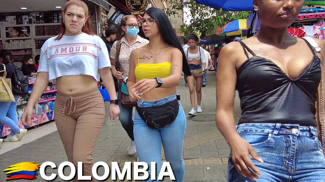 Medellin Colombia Walking Tour - El Centro Downtown Medellin (4K)