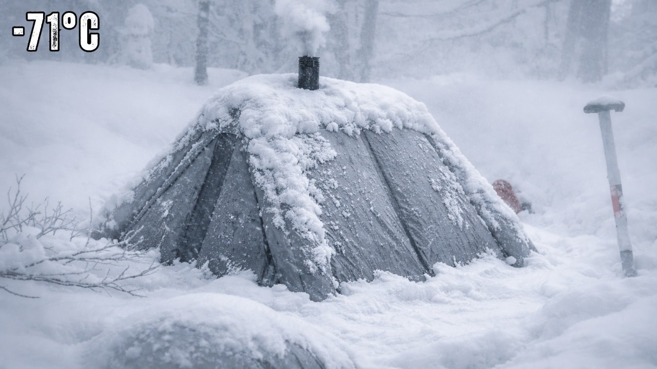 Surviving in a WINTER Forest in Insulated Tent | Extreme Winter Life Off the Grid