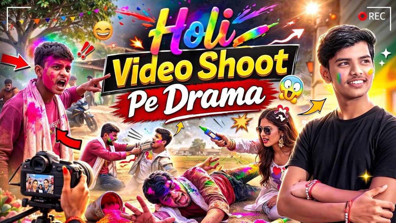 Holi Wali Video Shoot Or Drama Chalu 😂 #parchitlogvlogd