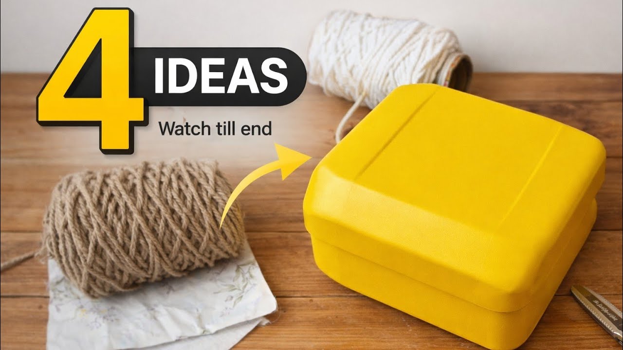 4 Brilliant DIY Ideas with Plastic Box ♻️ | Easy & Budget Crafts