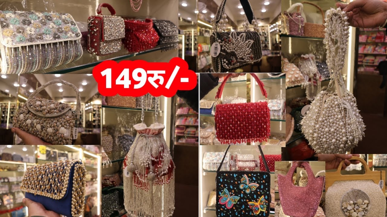 Indian bridal bag for wedding day, Ladies premium bridal purse online, bridal tassel 2024 collection