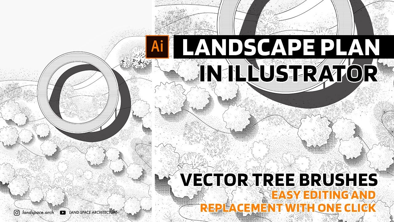 Why Illustrator is better than Photoshop for Landscape Design Site Plan