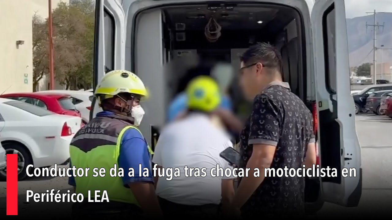Conductor se da a la fuga tras chocar a motociclista en Perif&eacute;rico LEA