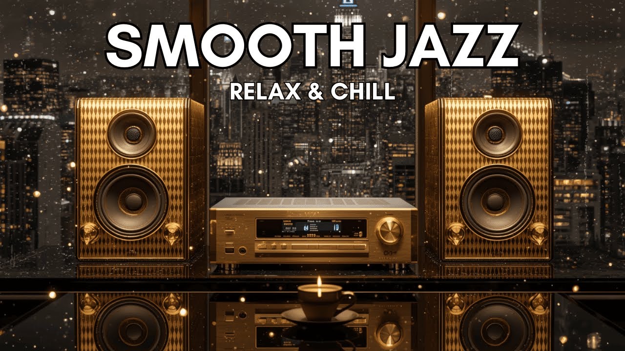 Rooftop Rain Coffee Jazz Lounge 🌧️☕ Smooth Soul R&B for Deep Sleep & Calm Study