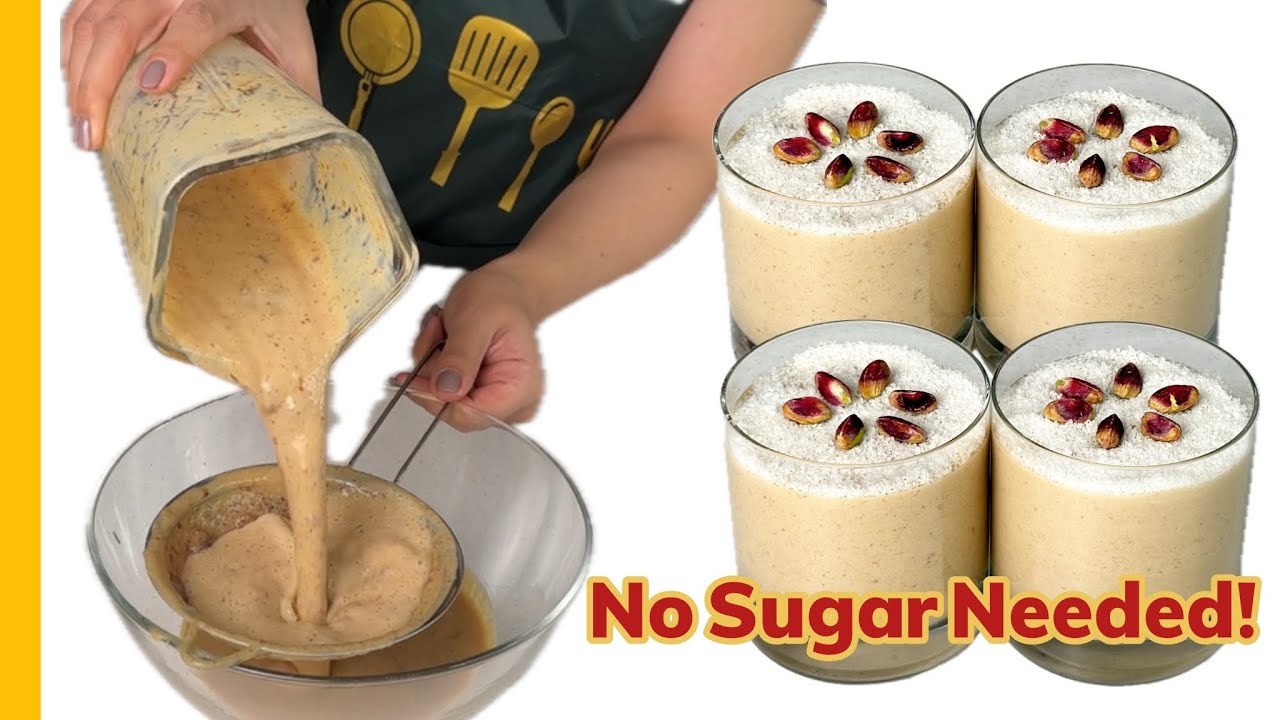 Muhallabi date Naturally Sweet & Creamy Date Dessert | No Sugar Needed✨Healthy, simple, and elegant😍