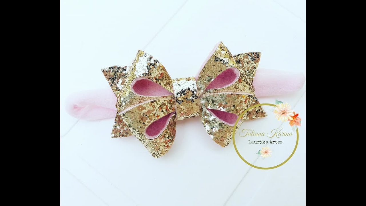 Laço Ternurinha feito com tecido, feltro ou  EVA by Tatiana Karina PAP/DIY/