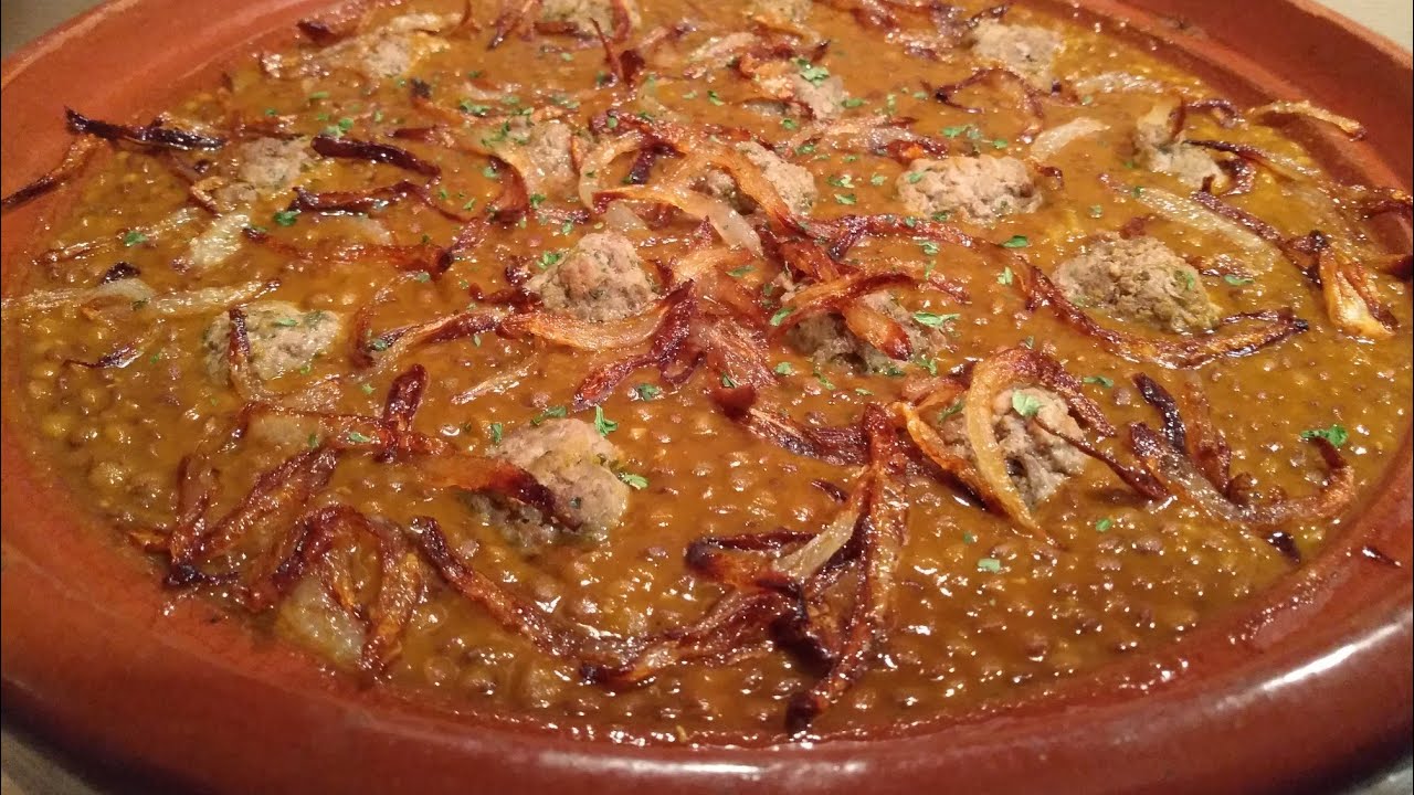 وصفت العدس باللحم المفروم رائع و التقديم اروع recette lentilles au viande hachée