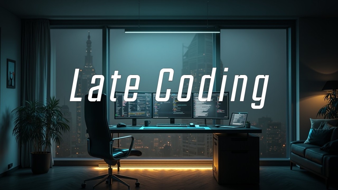 Night coding music | Productivity music for deep work ~ Dark hacker atmosphere flow state