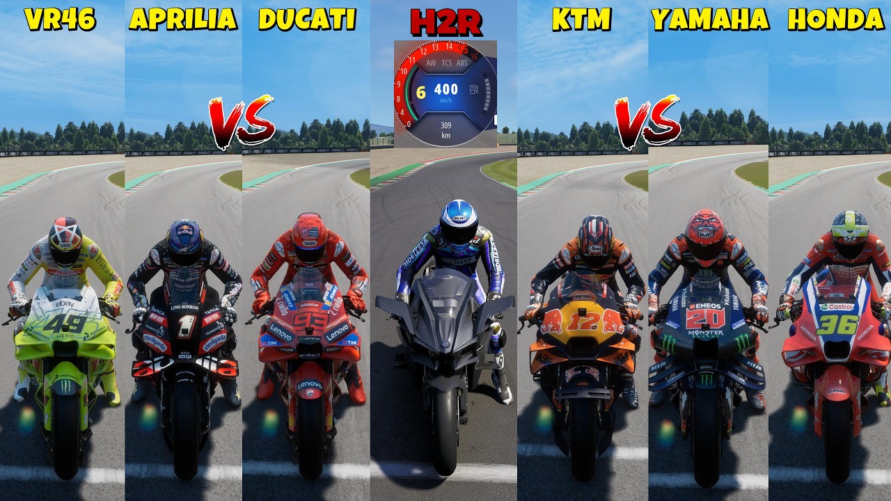 KAWASAKI NINJA H2R ( 400km/h ) CRUSHES MotoGP BIKES ON STRAIGHTS! 🔥 RIDE 6 vs MotoGP 25 DRAG BATTLE