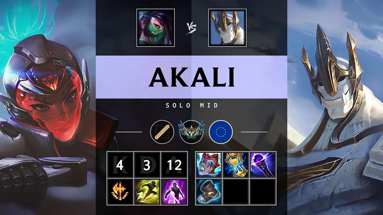 Akali Mid vs Galio - EUW Challenger Patch 25.20