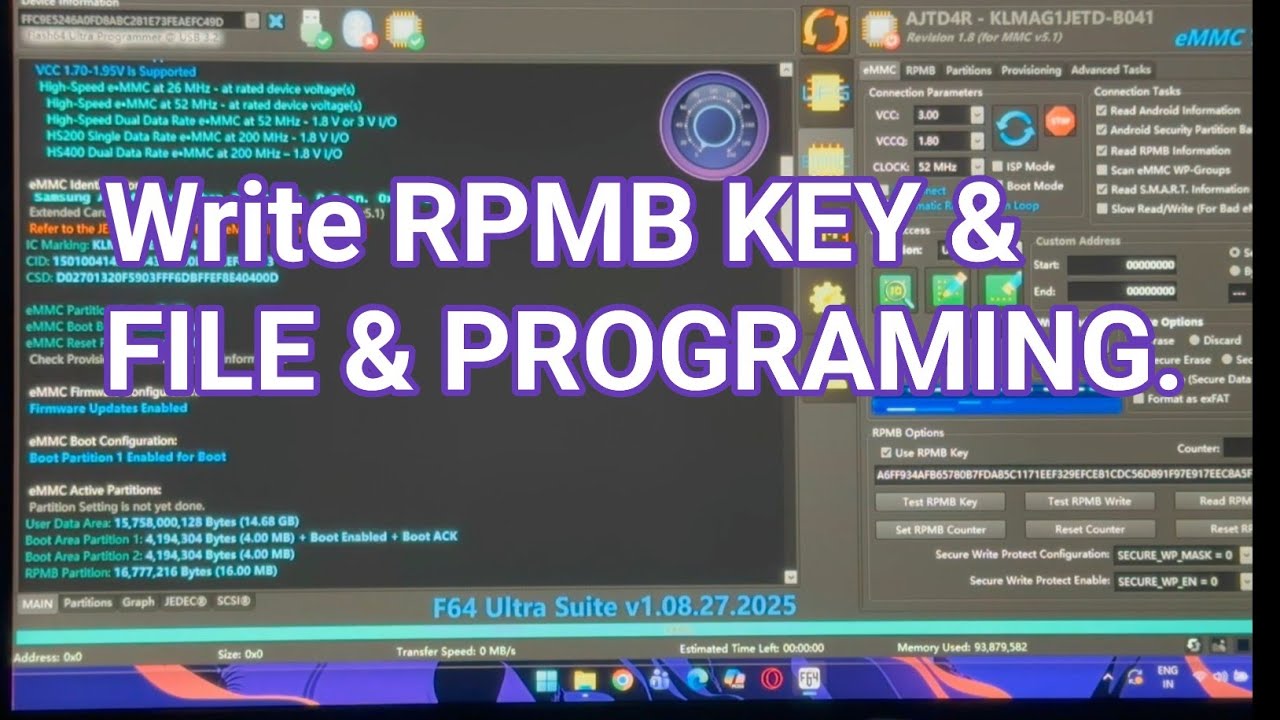 Write RPMB KEY & FILE & Programing