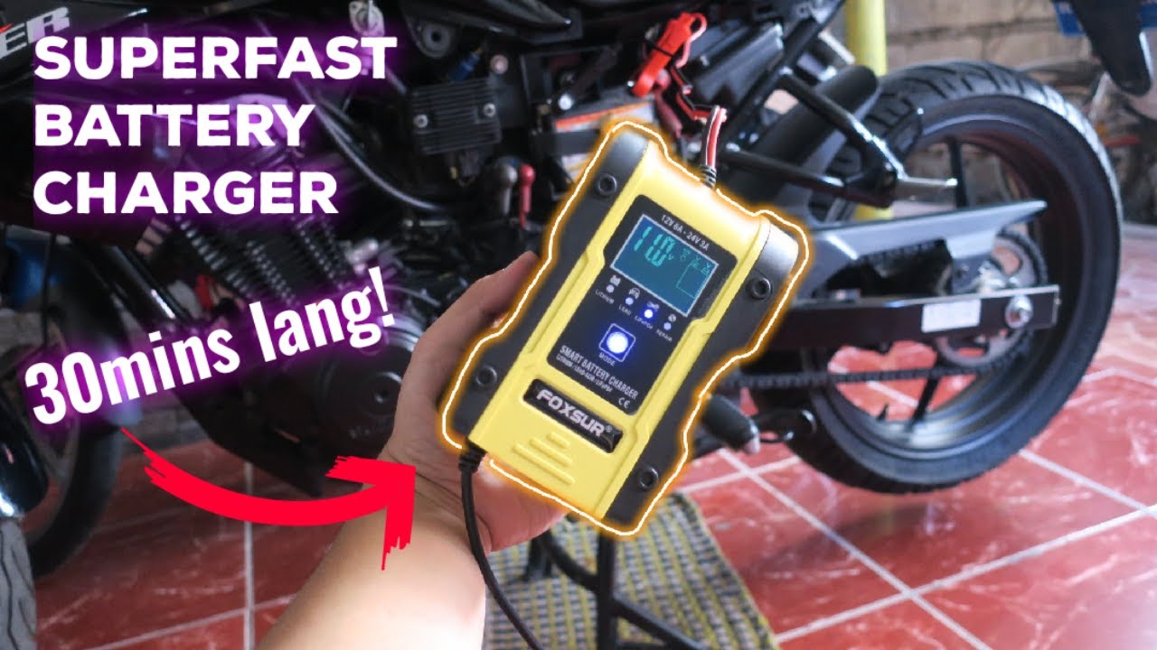 Battery Charger 12v for Car and Motorcycle Safest, Cheapest with Full Protection by FOXSUR