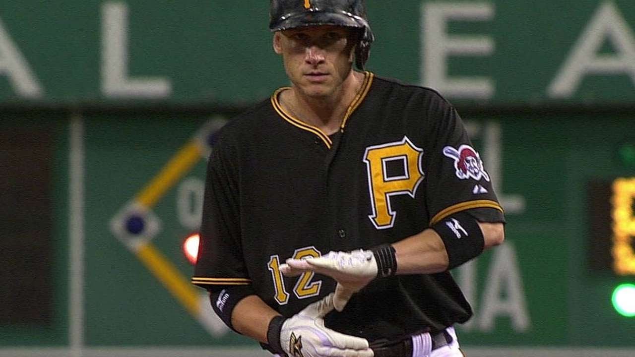 OAK@PIT: Barmes sends double over head of Cespedes