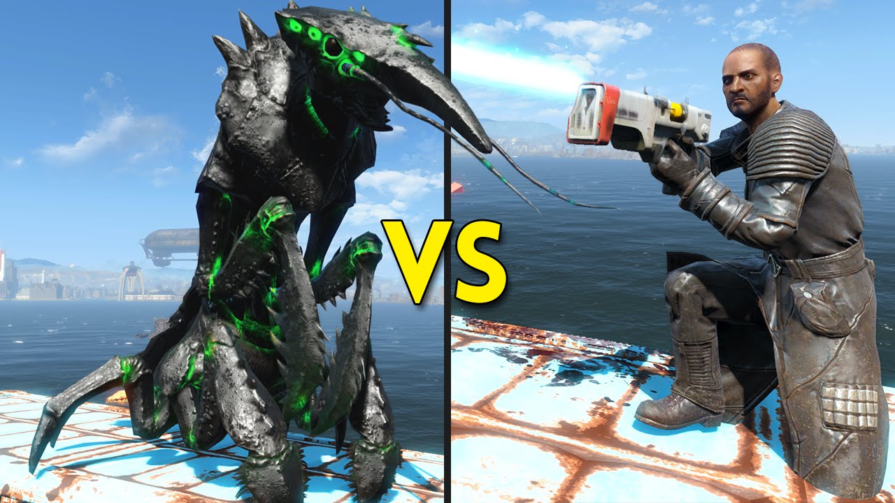 Fallout 4 - 23 FOG CRAWLERS vs 100 COURSERS - Battles #39