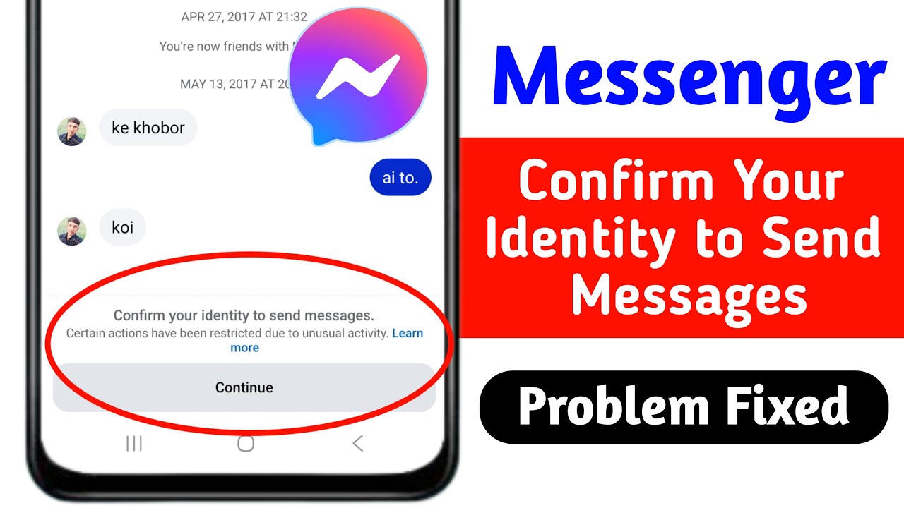 Исправлена ​​ошибка подтверждения личности при отправке сообщений в Messenger || Доступ к некотор...