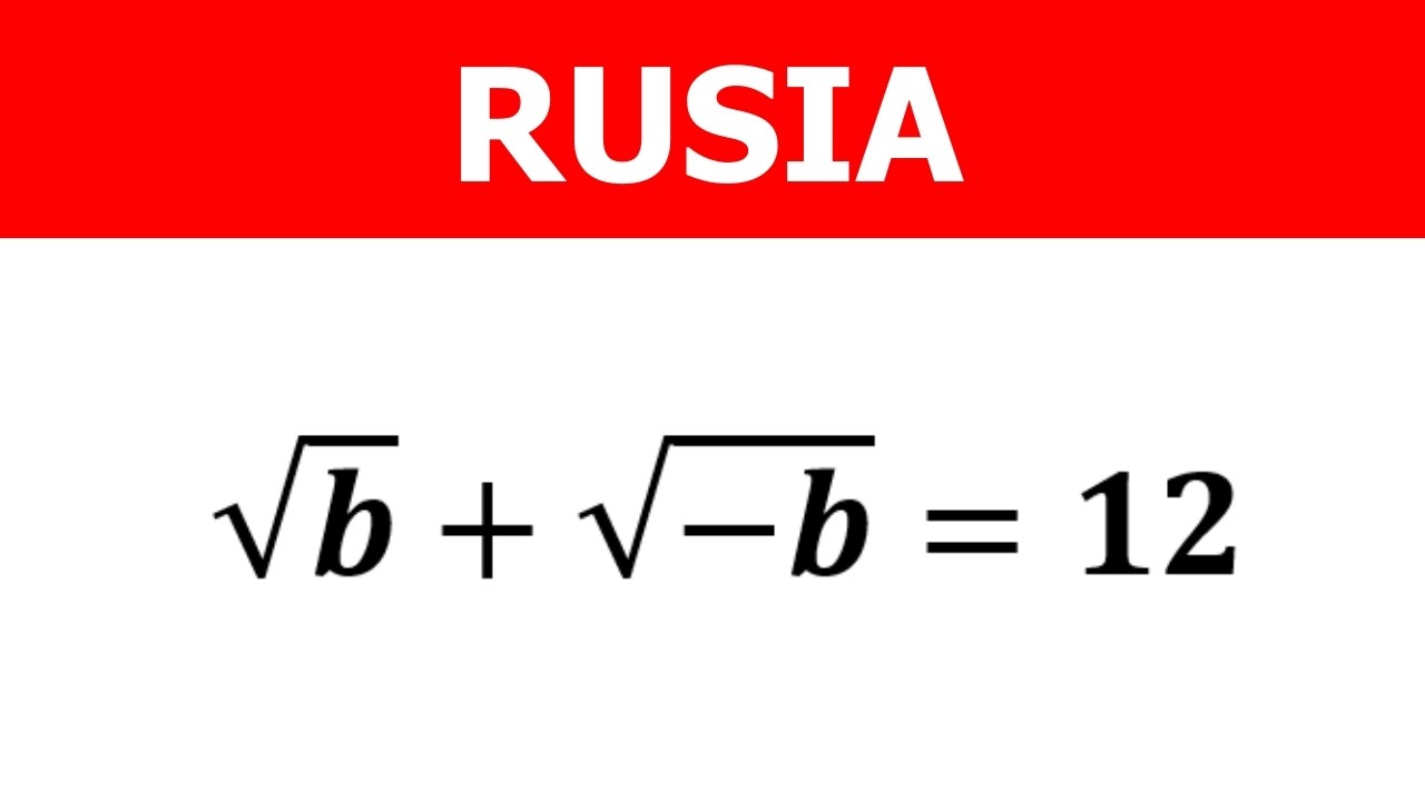 RUSIA | Puedes resolver este problema  Halla b = ?