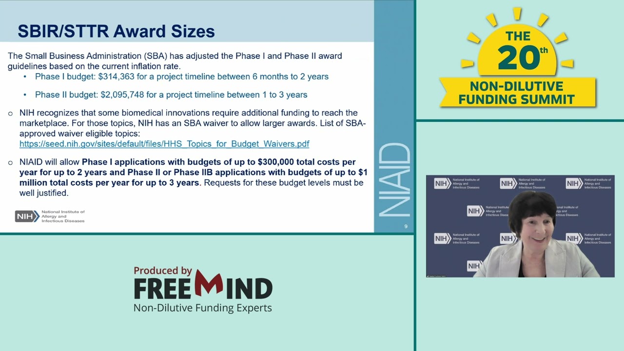 NIAID Presentation by Dr. Natalia Kruchinin, Non-Dilutive Funding Summit