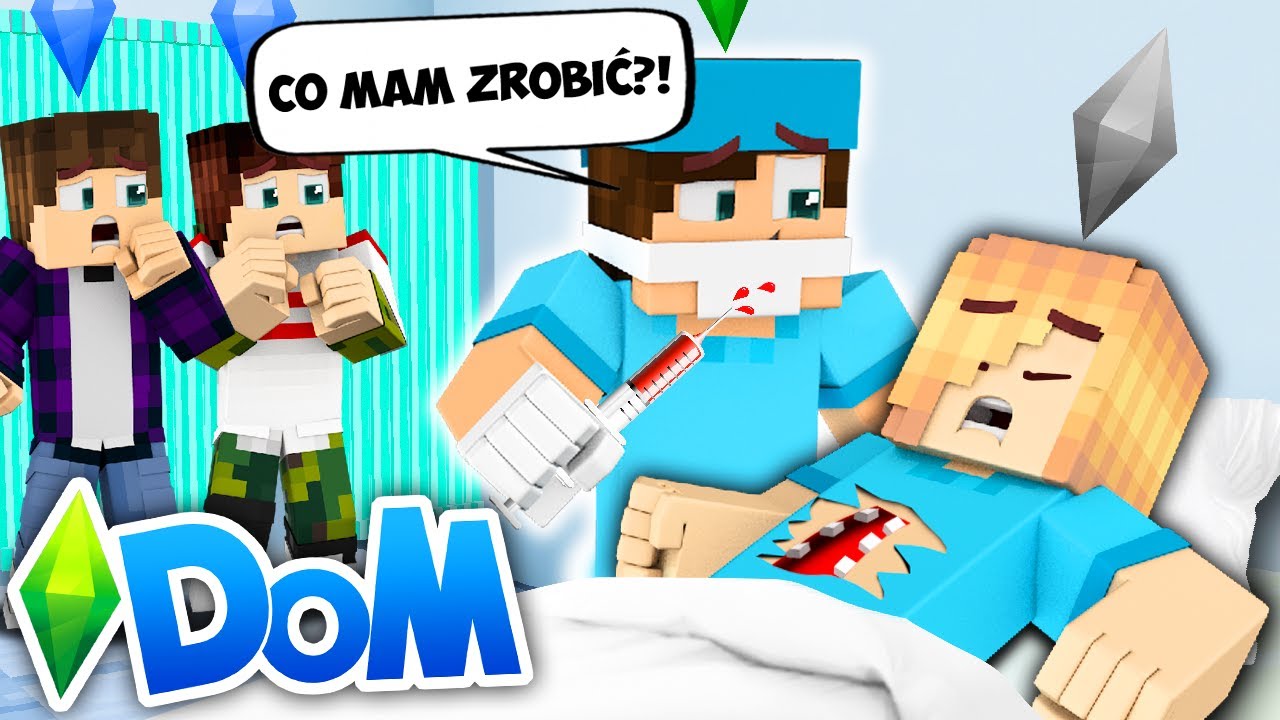 👨‍⚕️💉🏥 MINECRAFT DOM #88 - IDZIEMY DO SZPITALA?! *zostaliśmy LEKARZAMI?!* | SIMSCRAFT