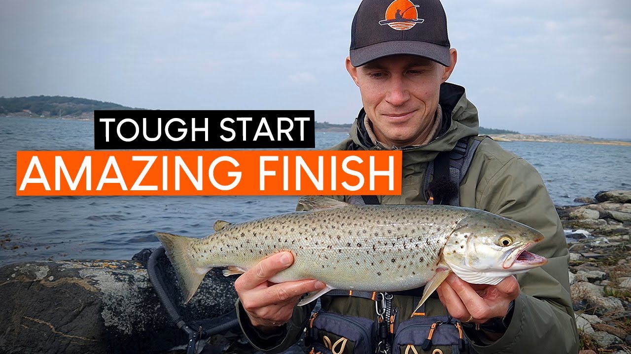 Tough start, amazing finish! Autumn SEA TROUT fishing on the Swedish west coast