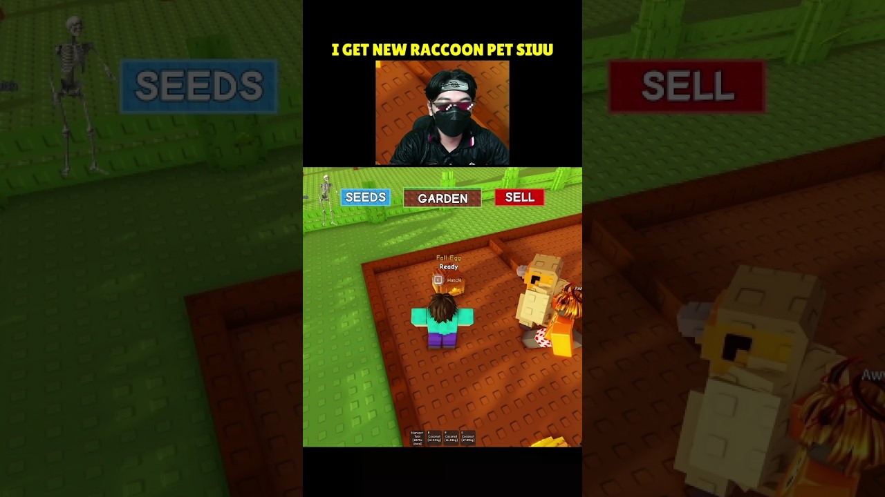 I Get New Raccoon Pet at New Update Grow a Garden Fall Market