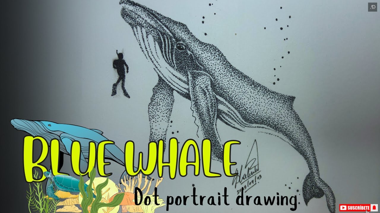 🐋How I Drew a Whale With Just Dots!