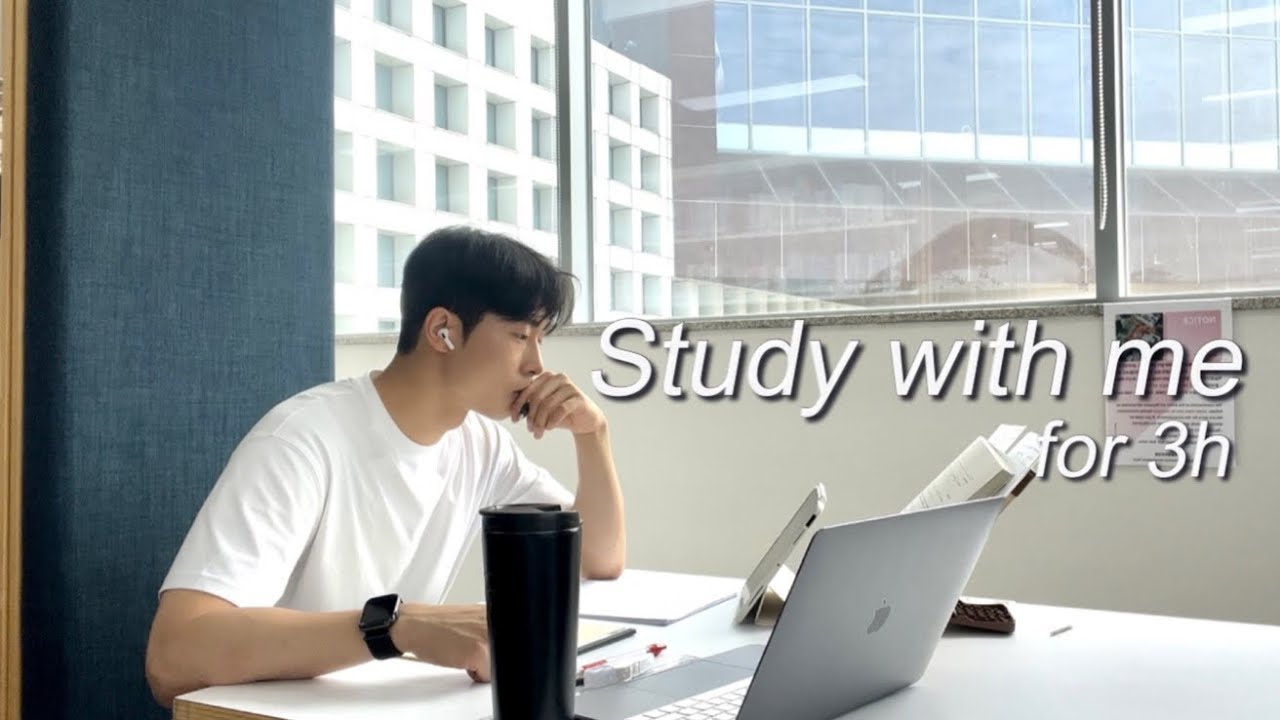 카이스트 도서관에서 같이 공부해요📚 | 대학원생  3시간 스터디윗미 | Study with me at KAIST for 3 hour