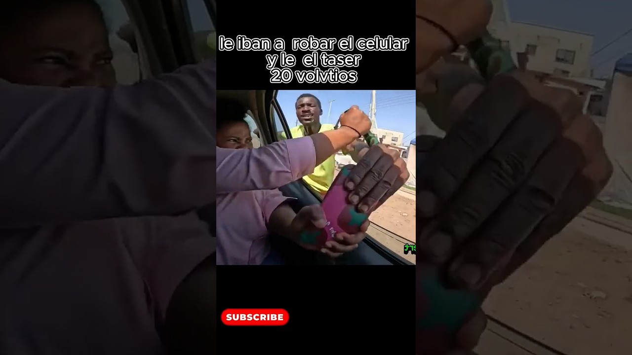 le iban robar su iPhone  y le puso el taser al maximo
