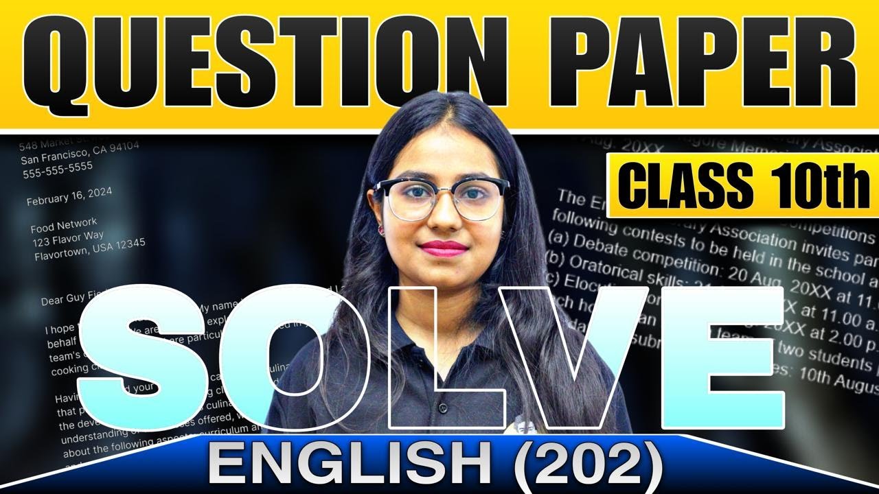 NIOS Class 10th English (202) | Solved Question Paper | Complete Guide