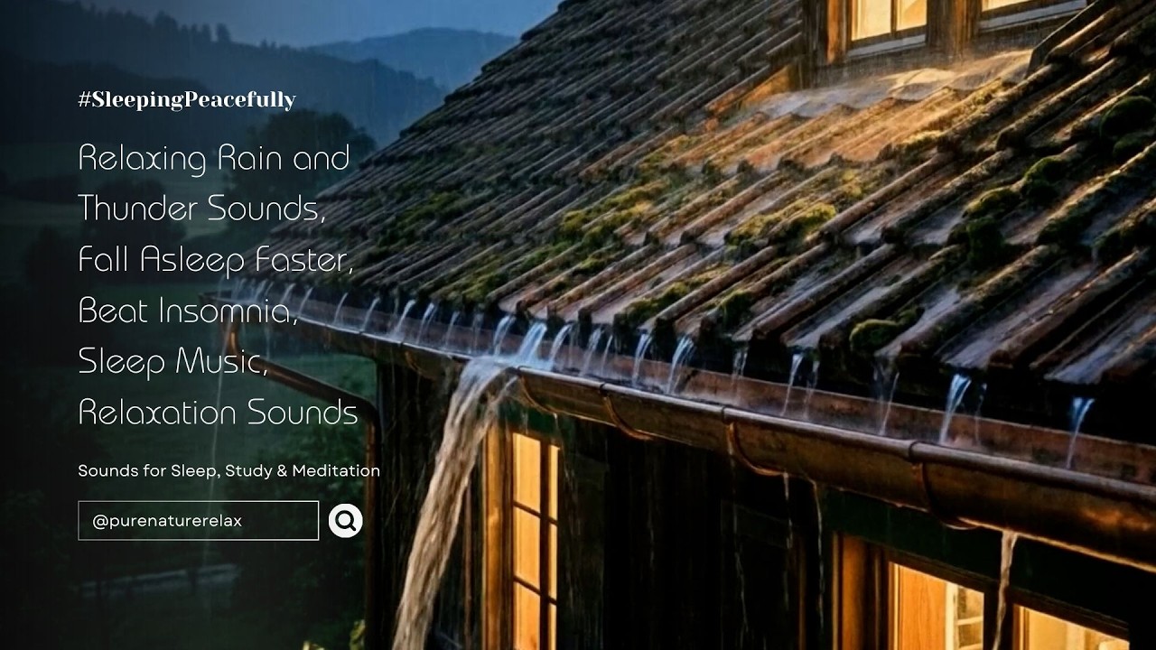 Relaxing Sleep Music with Rain Sounds - Peaceful Stress Relief 3 Hours