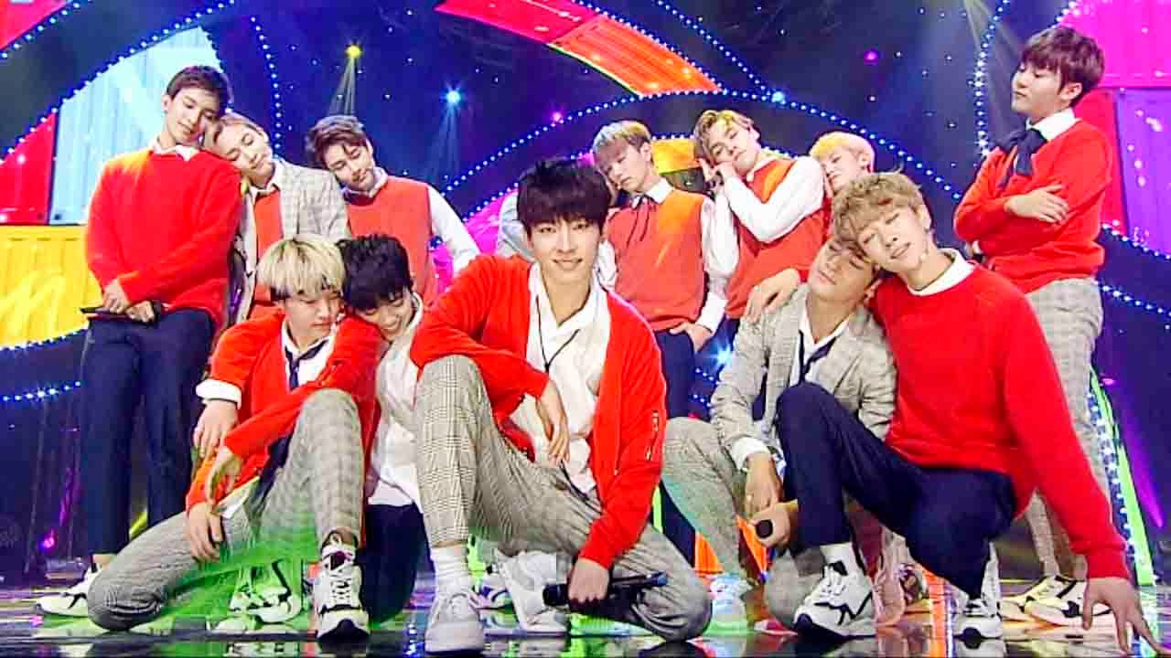 "MISCHIEVOUS" СЕМНАДЦАТЬ - Mansae @ популярная песня Inkigayo 20151025