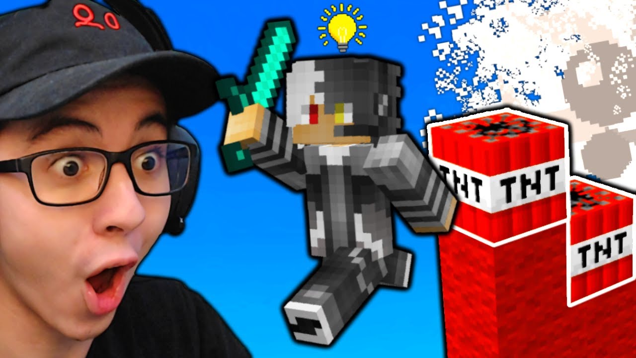 Прыжки с TNT с gamerboy80 в Minecraft Bedwars...