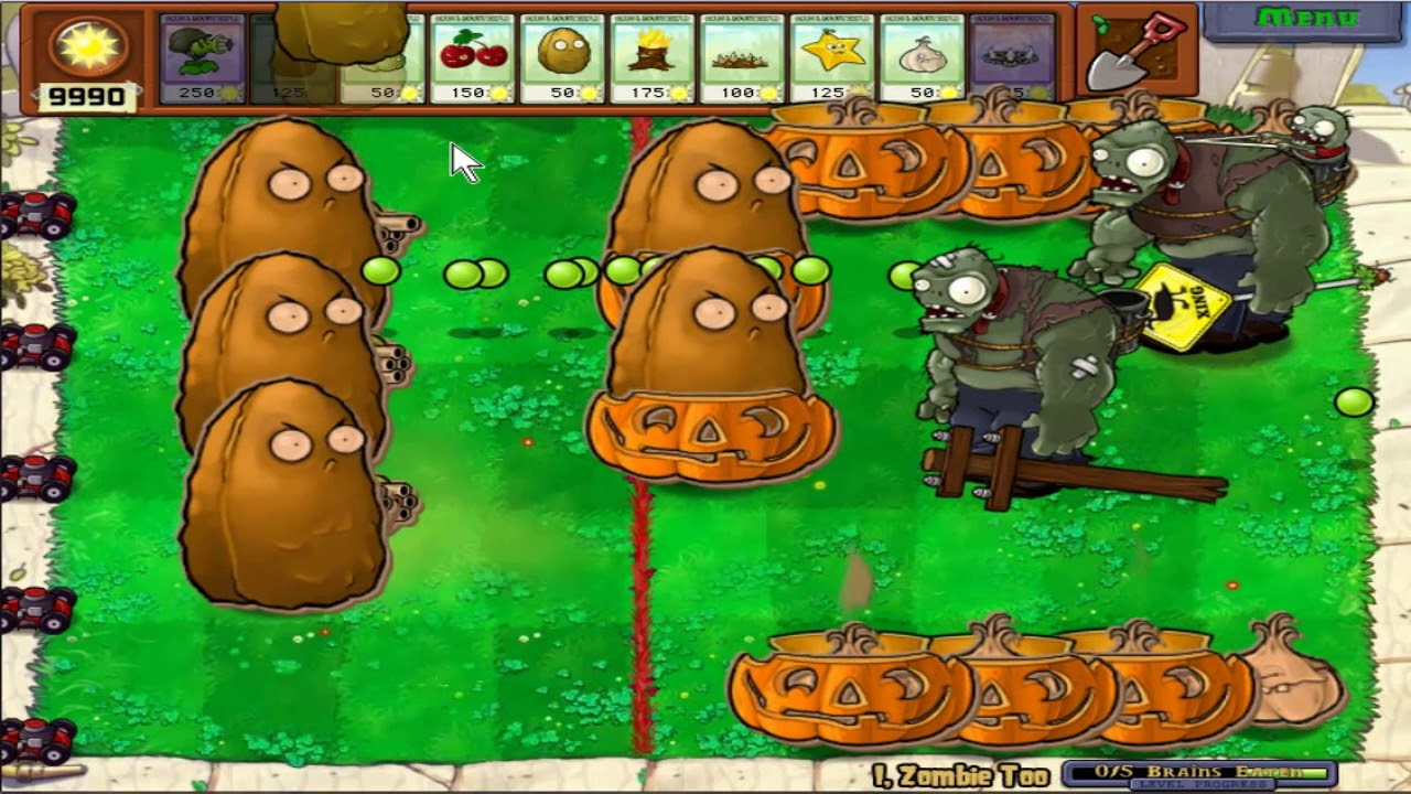 MOI1 Plants vs Zombies Battlez   Gatling Fire Tall nut Pea vs Gargantuar