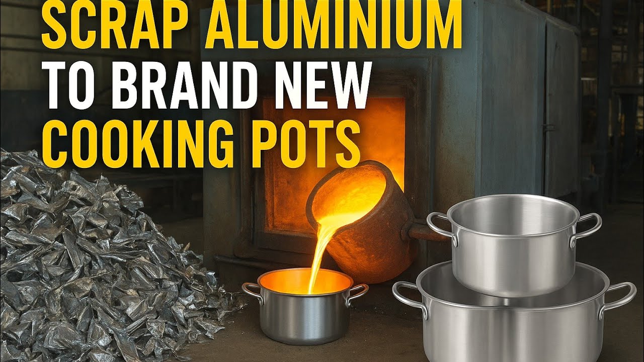 Amazing Aluminium Recycling Factory | From Scrap Metal to New Cooking Pots