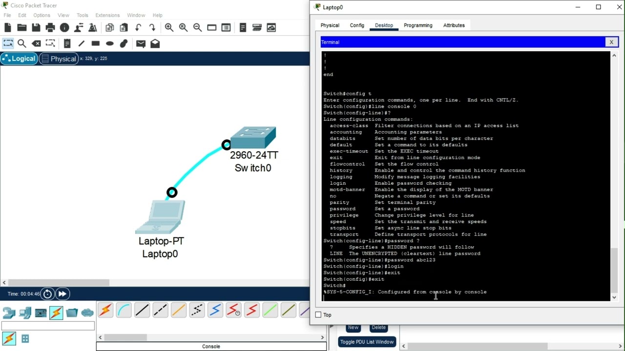 How to Configure line console 0 Example