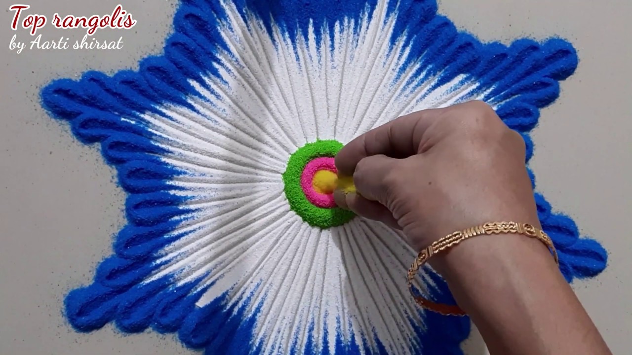 Easy rangoli design for Diwali festival | Top rangolis