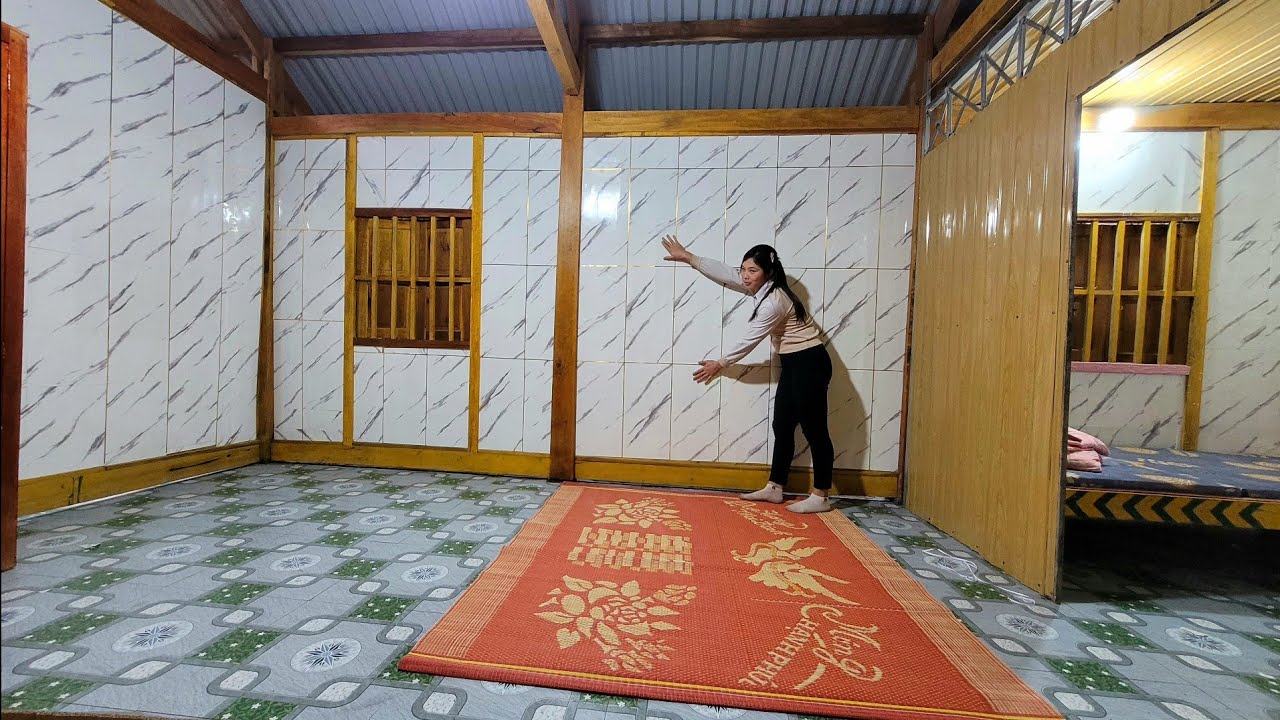 Clean and polish the house until it shines, and install decorative foam wall panels.
