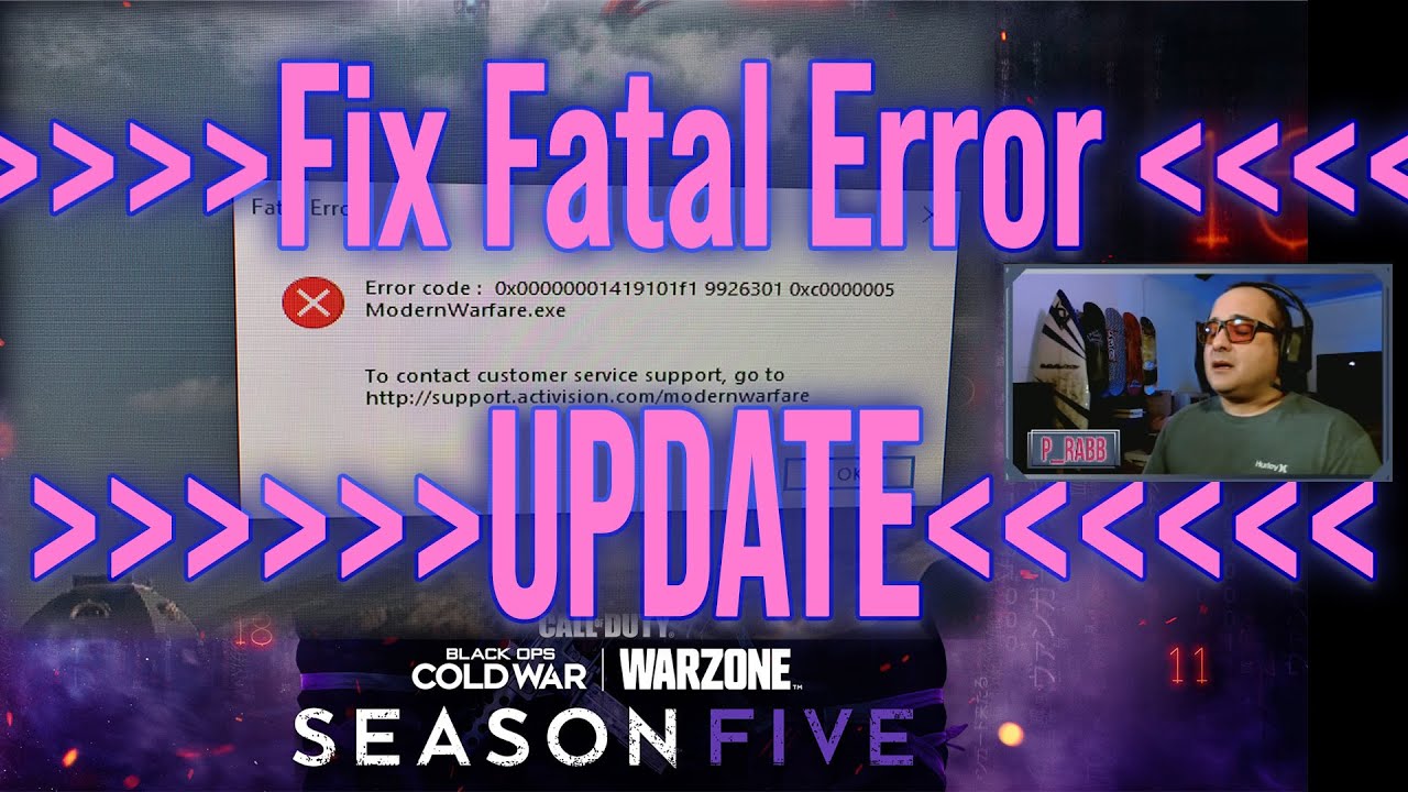 Call of Duty Warzone Season 5 Fatal Error Fix - Updated Fix for PC!