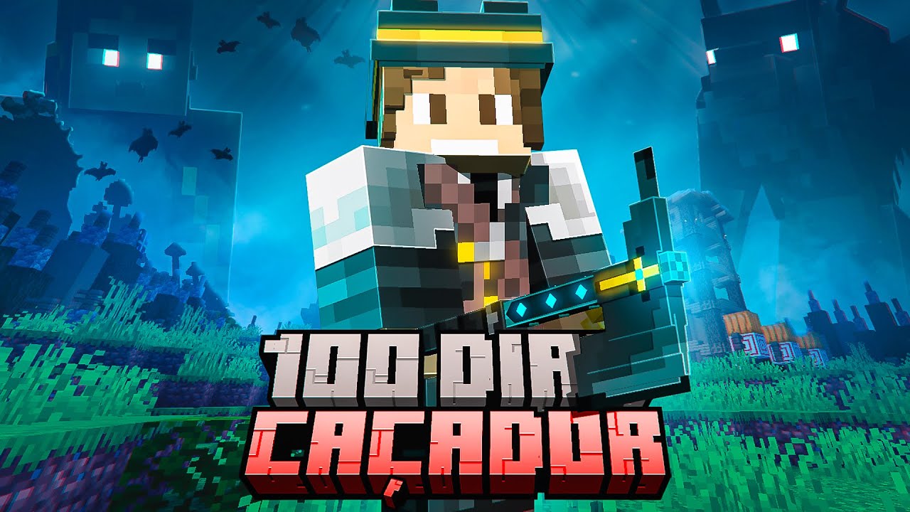 PASSEI 100 DIAS EM UM DUELO COMO CAÇADOR - MINECRAFT O FILME